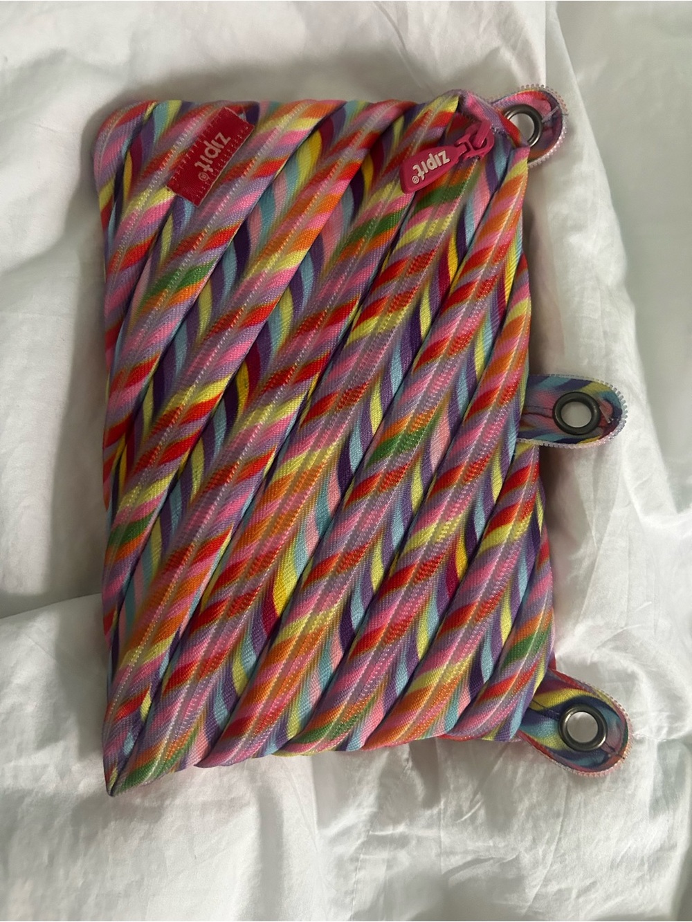 ZipIt Rainbow Twist Kids Pencil Case Pouch - Multicolor